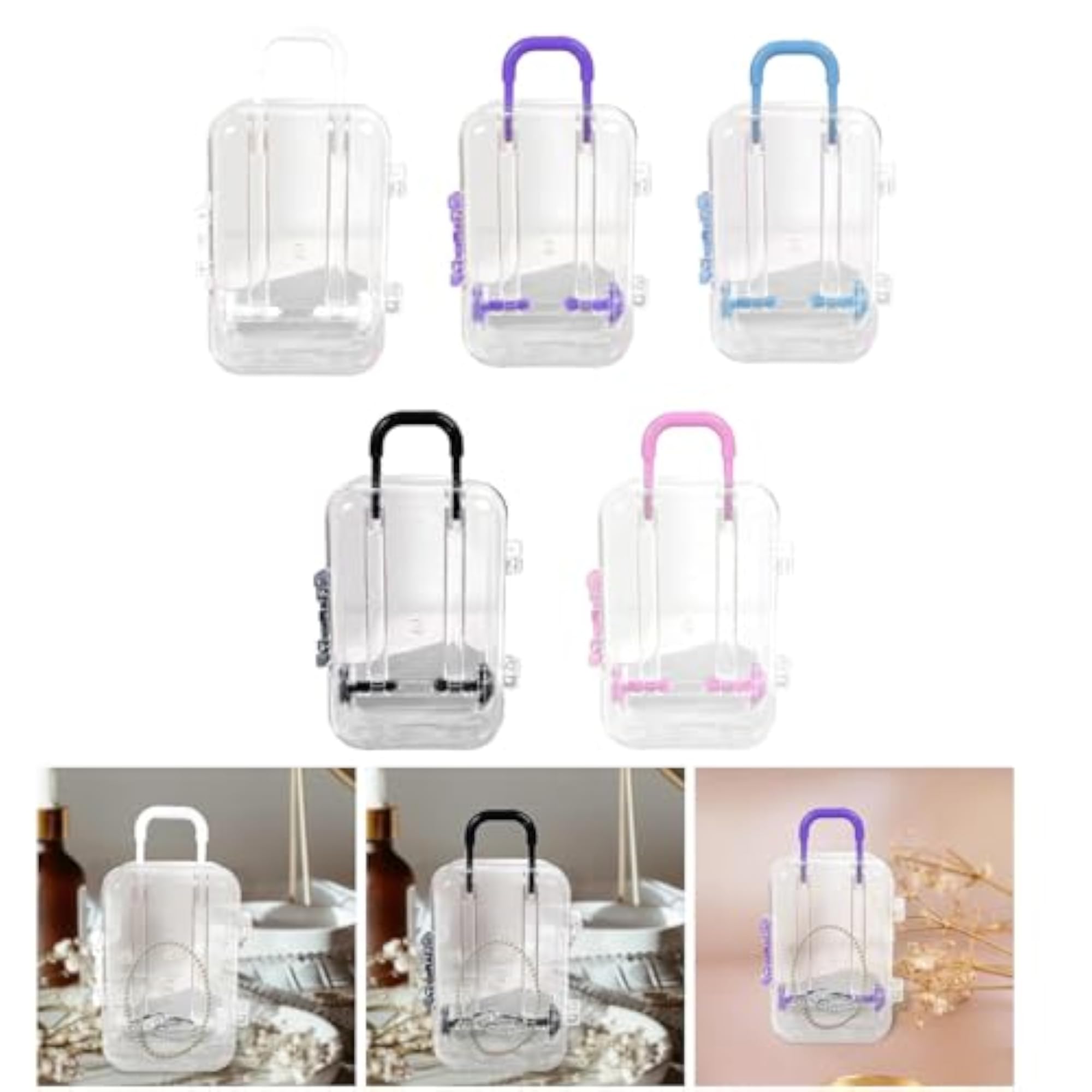 Portable Jewelry Organizer Suitcase Shape Box